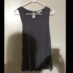 Cute tank top blouse with open back. NEVER WORN
